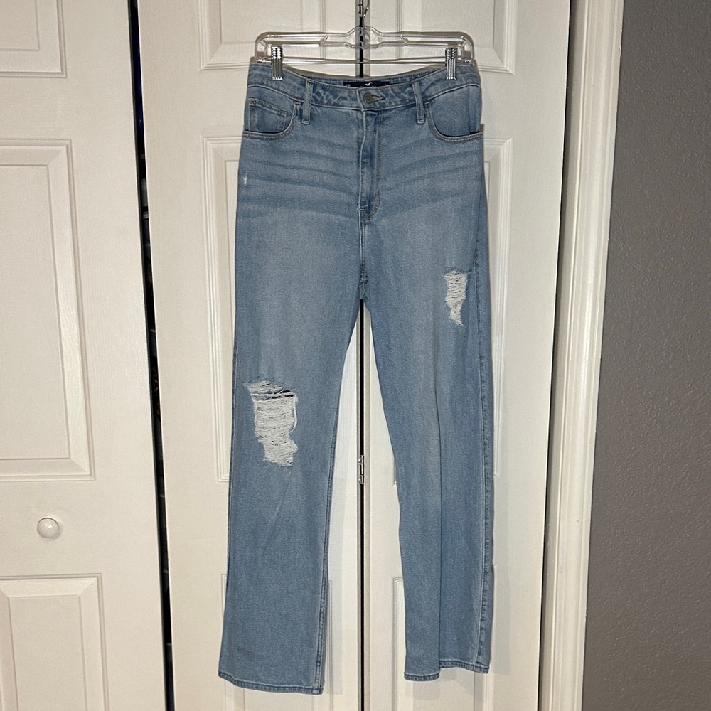 Hollister Light Blue Wide Leg Dad Jeans